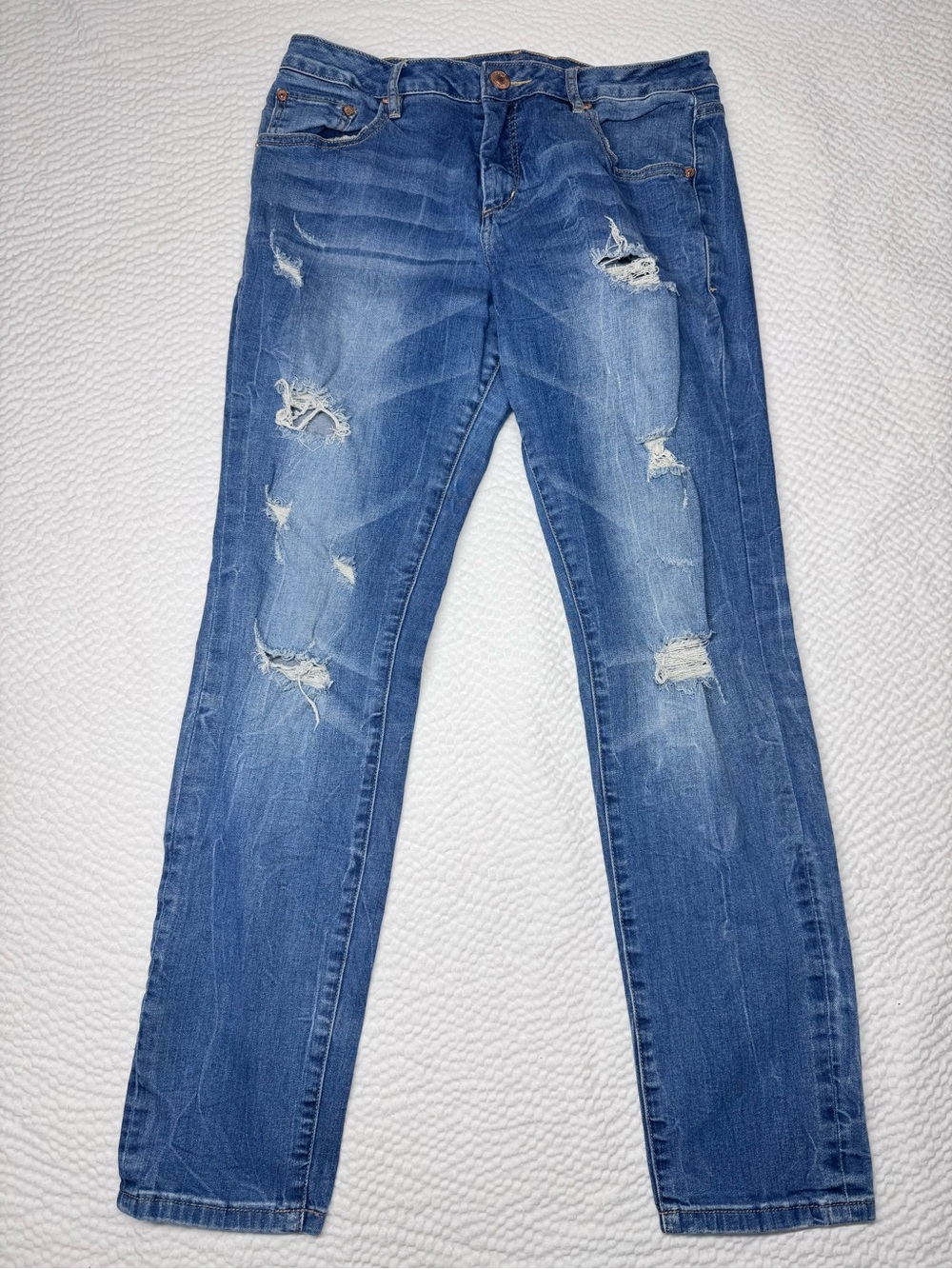JAG Jeans Morse Skinny Distressed Jeans Women’s Size 12 Stretch Denim